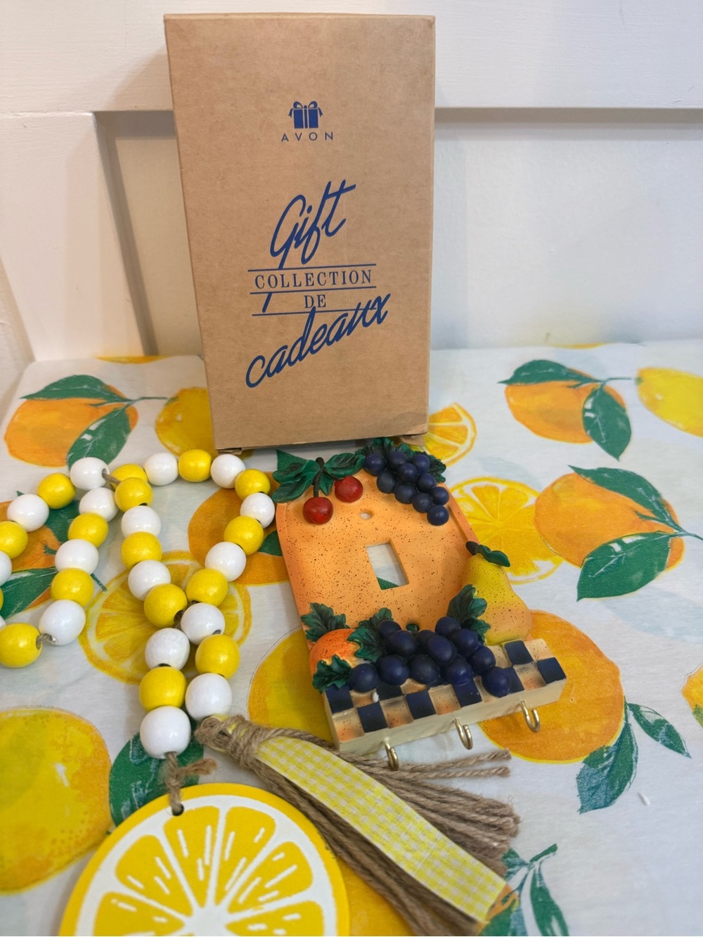 4/$25 • Avon Vintage Farmhouse Cottage Core Country Kitchen Raised Switchplate
